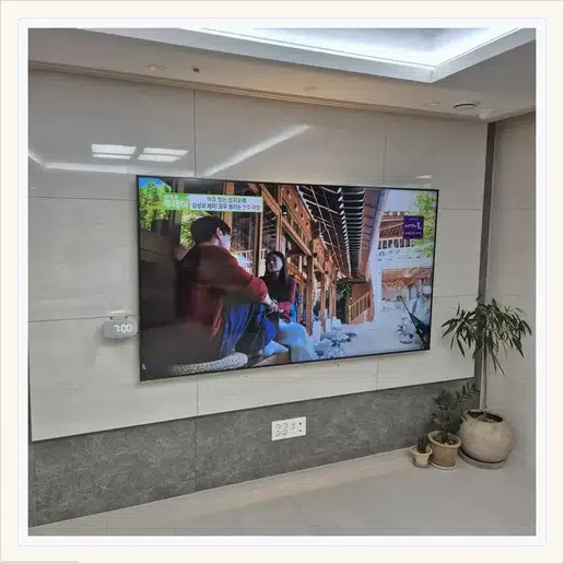 춘천삼부르네상스더테라스 벽걸이TV 설치 상담 참고 이미지 첫 번째